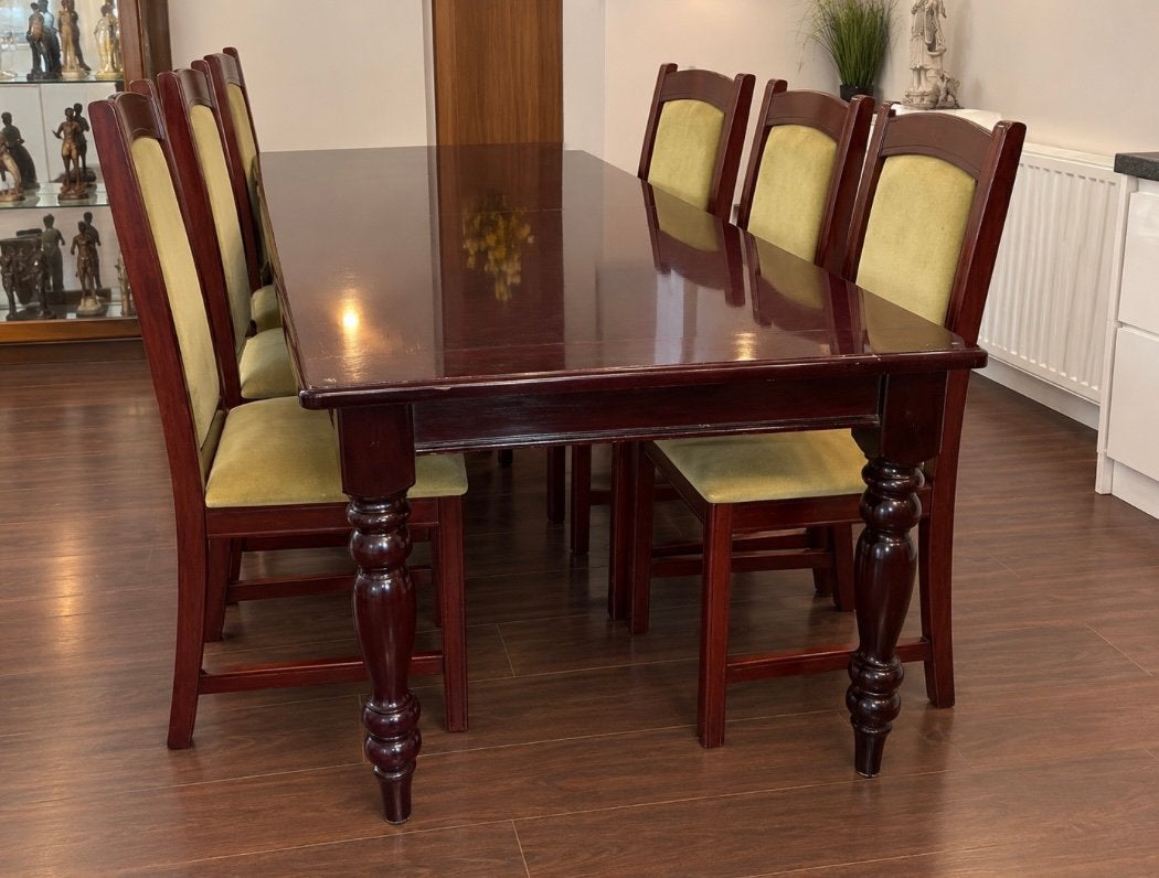 Antieke Mahonie Eetkamerset: 6 Stoelen en Tafel, Ophalen