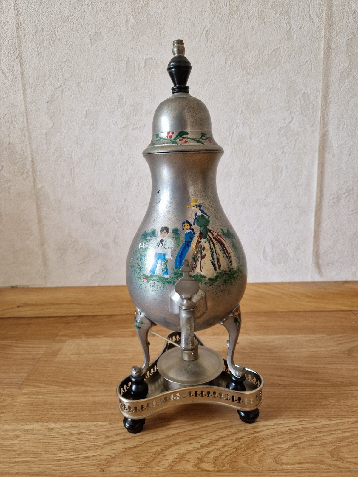Antieke Samovar met handgeschilderde decoratie, Ophalen