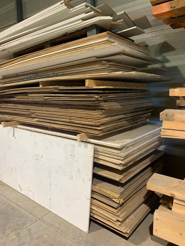 diverse houten platen underlayment vloerplaten multiplex,enz, Ophalen, Gebruikt, Overige materialen, Minder dan 20 mm