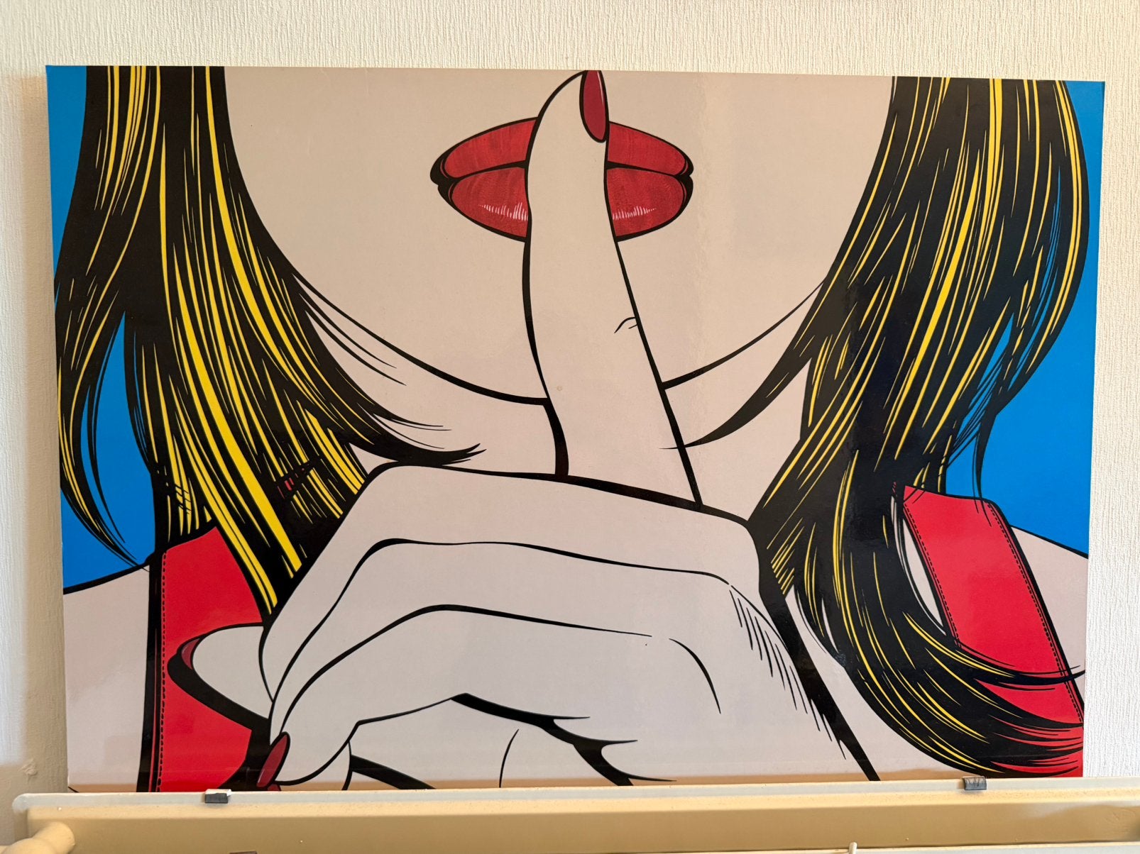 Ikea schilderij SSSSSHH POP-ART model Solmyra., Ophalen of Verzenden, Huis en Inrichting