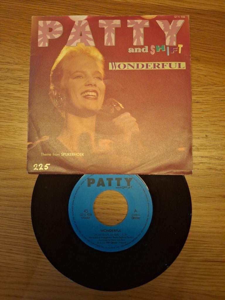 Patty and Shift - Wonderful (Theme from Spijkerhoek), Gebruikt, 7 inch, Ophalen of Verzenden, Pop
