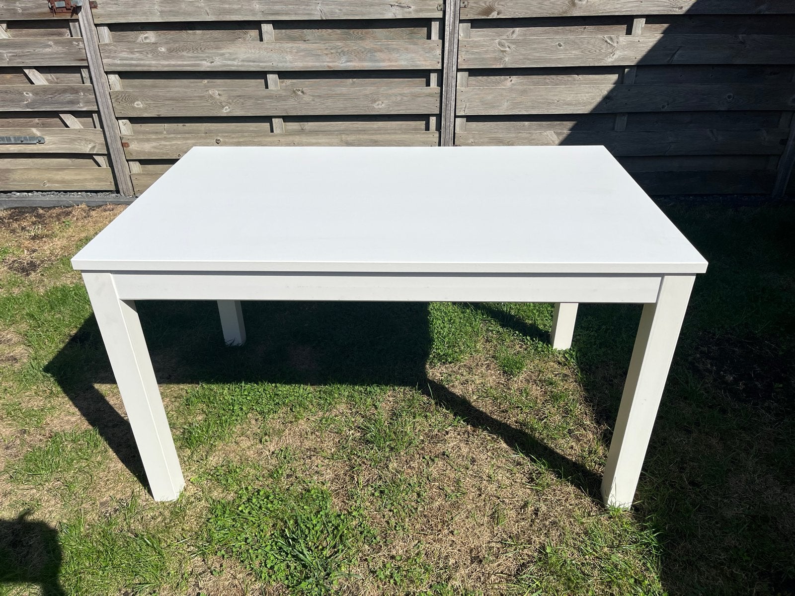Witte uitschuifbare eettafel - Ideaal voor elke ruimte, Ophalen, Gebruikt, 100 tot 150 cm, 50 tot 100 cm