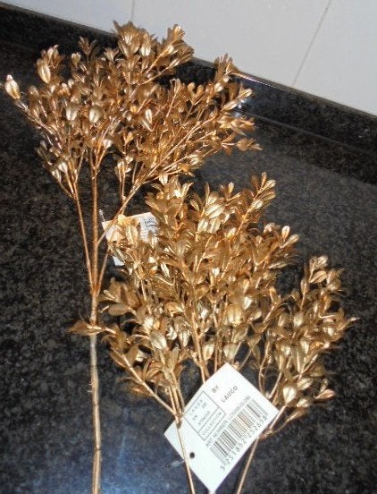 DECO TAKKEN GOUD BUXUS 60 CM 2 stuks NIEUW, -, -, 60 cm, Nieuw