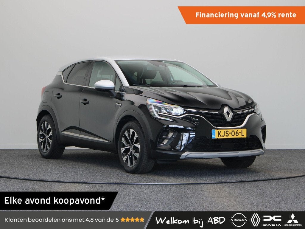 Renault Captur E-Tech Hybrid 145pk Techno | Navigatie | Acht, Auto's, Parkeersensor, Gebruikt, 715 kg, Leder en Stof