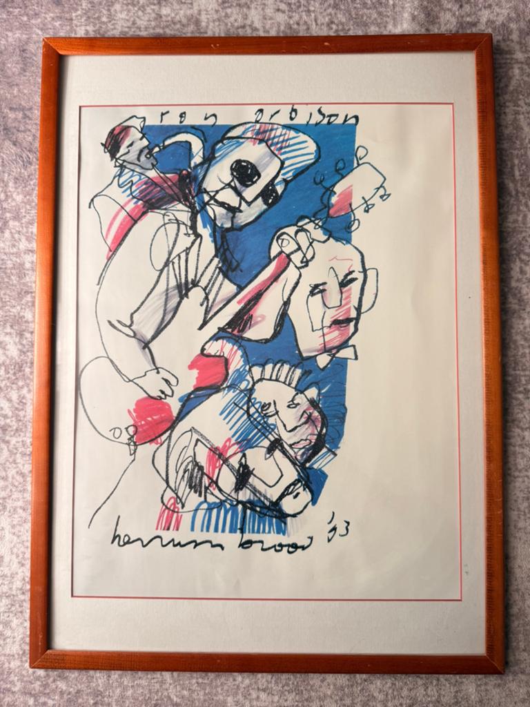 Herman Brood - Roy Orbison - Grote Ingelijste Zeefdruk/Print, Ophalen of Verzenden