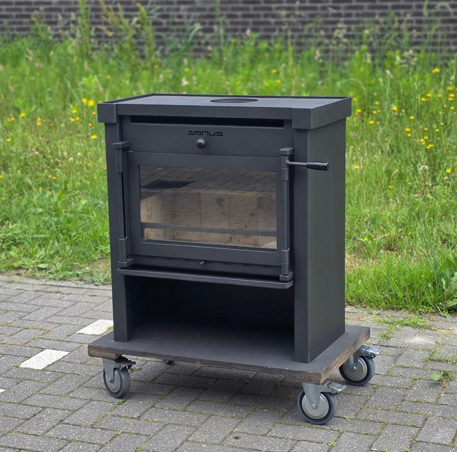 Houtkachel Janus 12, Huis en Inrichting, Kachels, Houtkachel, Ophalen of Verzenden, Zo goed als nieuw, Vrijstaand