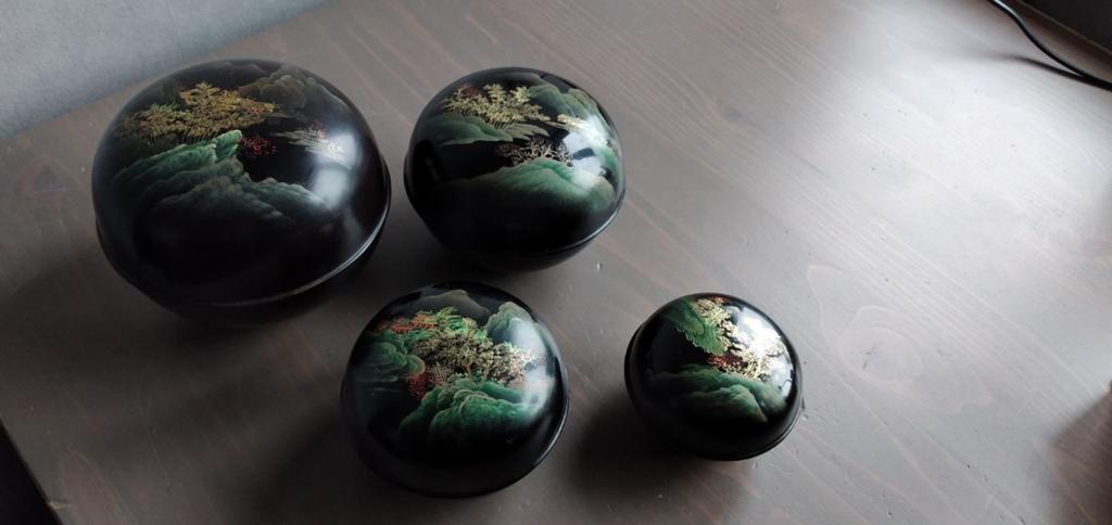 Vintage Japanse handgeschilderde bol patroesjka, Antiek en Kunst, Ophalen of Verzenden