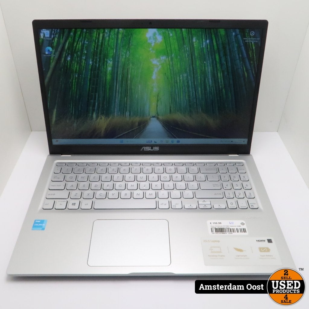 Asus Vivobook X515KA Celeron/ 4GB/ 256GB | Redelijke Staat, Computers en Software, Windows Laptops, Asus, Zo goed als nieuw, Support@asus.com