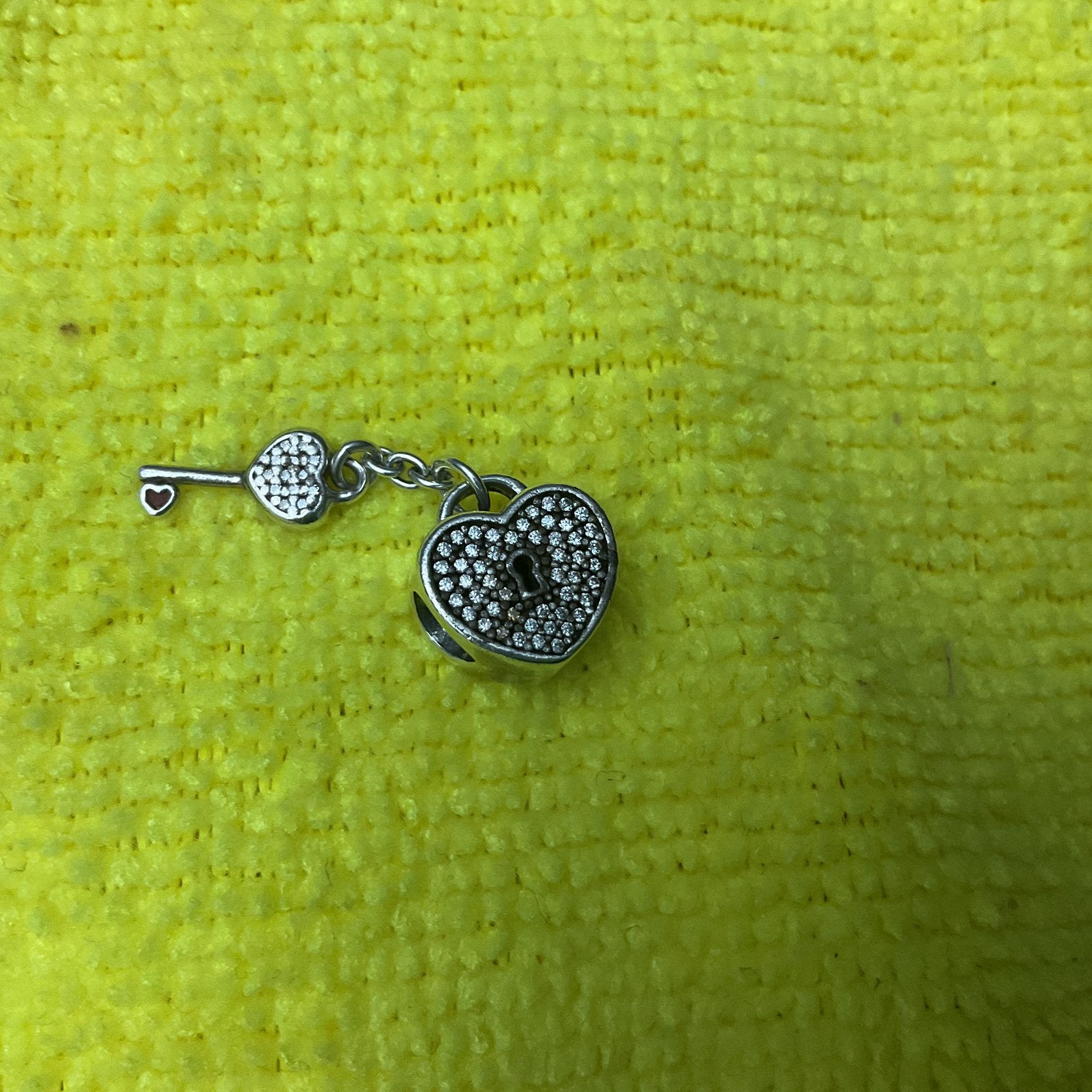 Pandora bedel met sleutel, Verzenden, Zo goed als nieuw, Zilver, Pandora