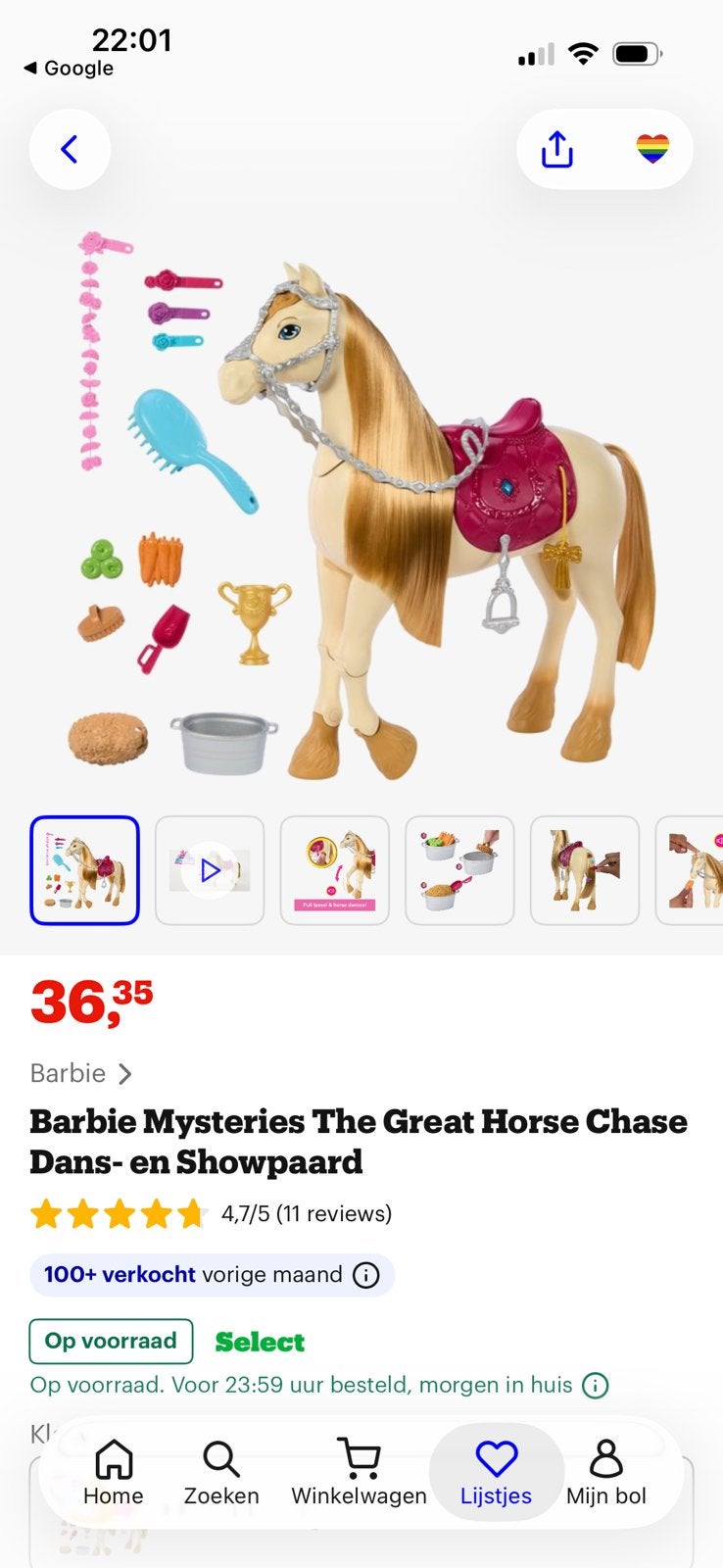 Barbie en paard, Ophalen, Zo goed als nieuw