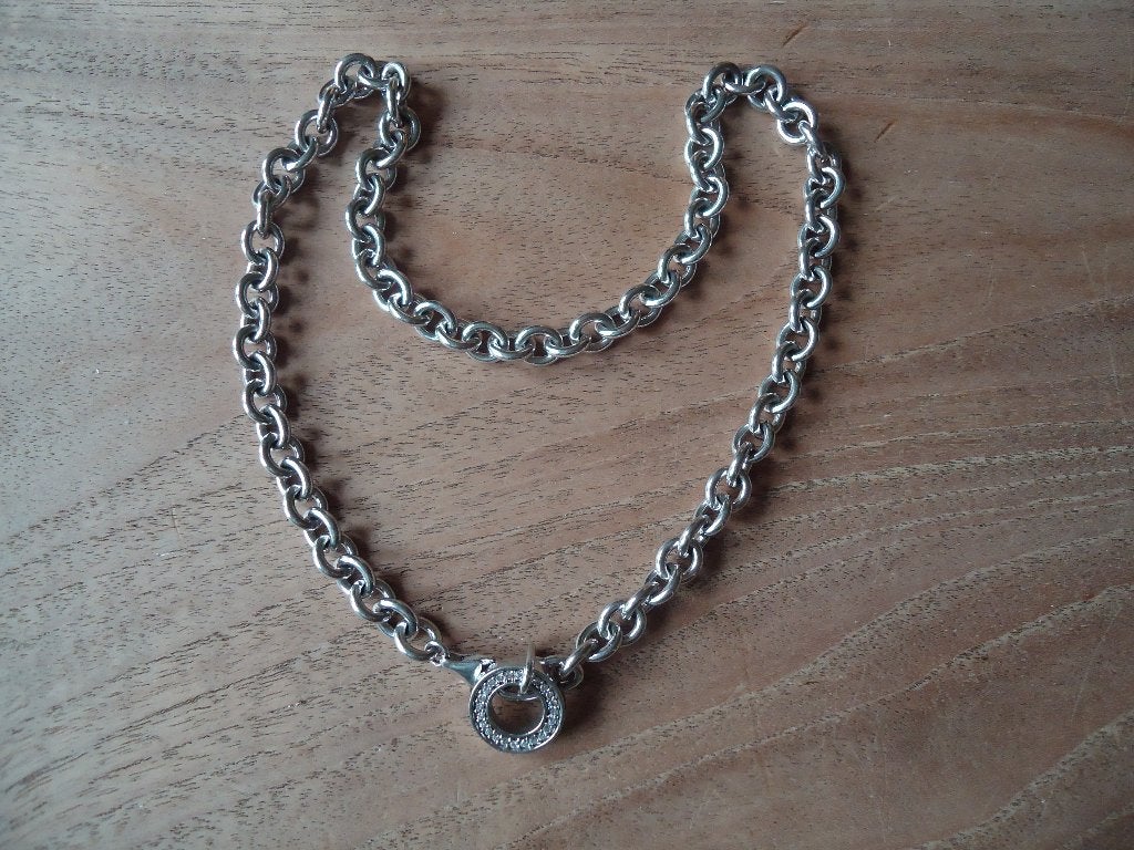 mooie echt zilveren ketting zinzi jasseron met hanger 925, Sieraden, Tassen en Uiterlijk, Ophalen of Verzenden, Zo goed als nieuw