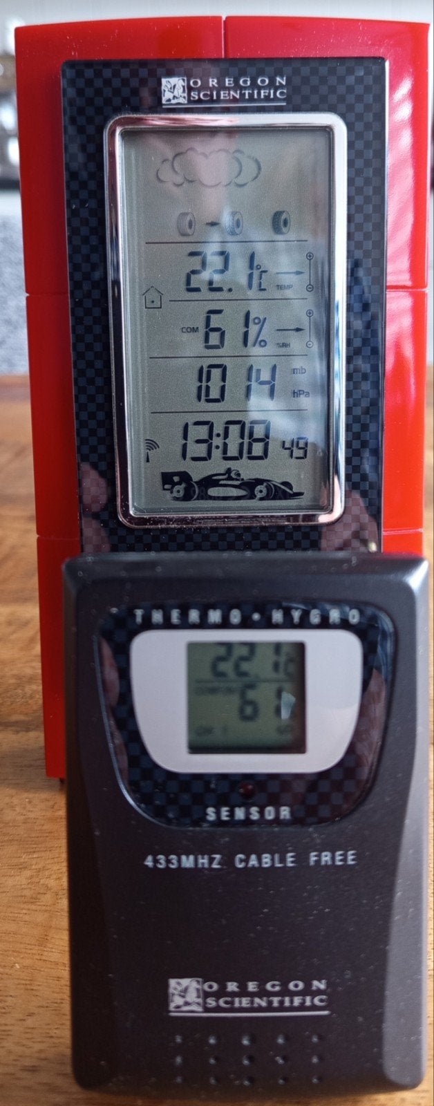 Oregon Scientific Ferrari Weerstation met Sensor, Audio, Tv en Foto, Ophalen, Gebruikt, Weerstation
