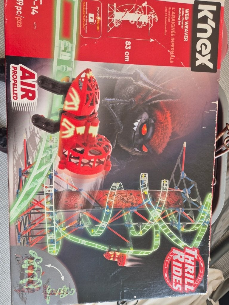 K'NEX Web Weaver achtbaan compleet met motor, Kinderen en Baby's, Ophalen of Verzenden, Gebruikt, K'nex