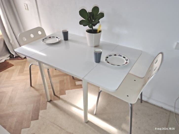 eettafel, klaptafel, tafel met stoelen, folding table., Zo goed als nieuw, Vijf personen of meer, Neutraal geen stijl, 150 tot 200 cm