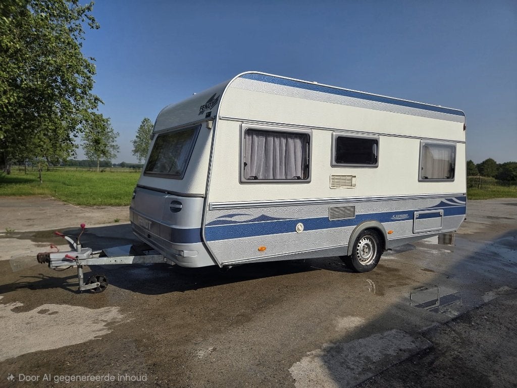 Fendt Saphir 470TF – met inboedel, Caravans en Kamperen, Omvormbare zithoek, Rondzit, Particulier, Tot en met 4