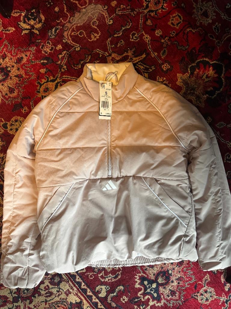 Adidas Jas Golf Quarter-Zip Jacket – S Wonder Taupe (nieuw), Overige kleuren, Adidas, Nieuw, Ophalen of Verzenden