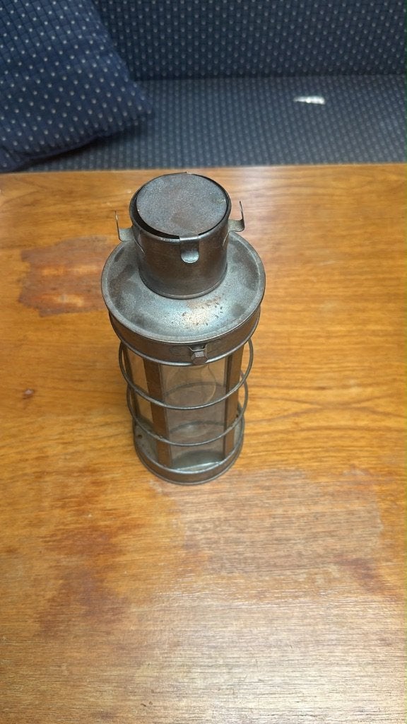 antieke olie lamp, Ophalen, Nieuw