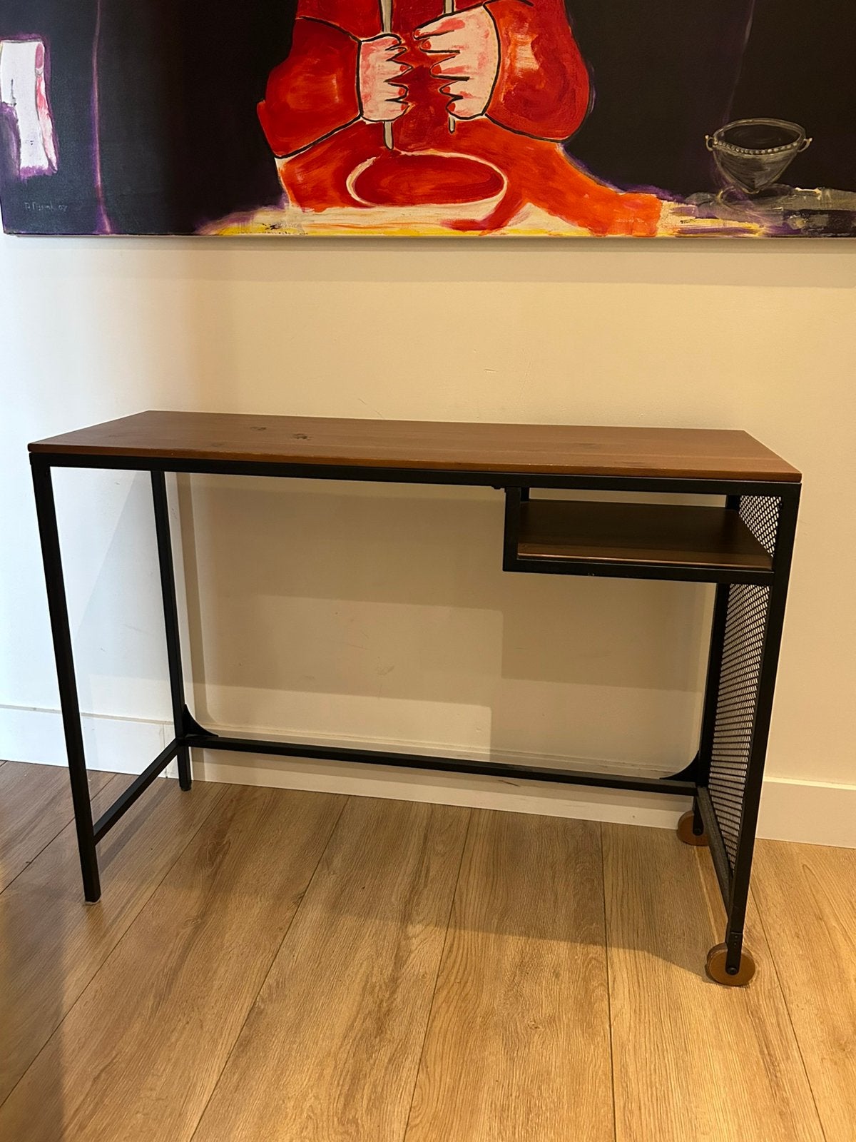 IKEA FJÄLLBO bureau houten blad met stalen frame, Ophalen, 36 cm, Zo goed als nieuw, IKEA