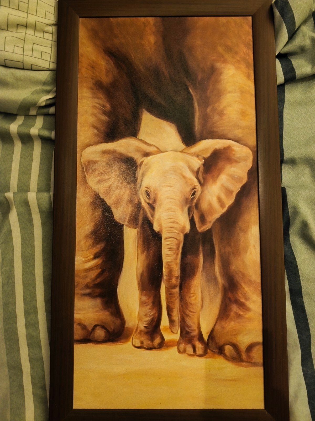 Schilderij olifant, Ophalen, Minder dan 50 cm, Zo goed als nieuw, Schilderij