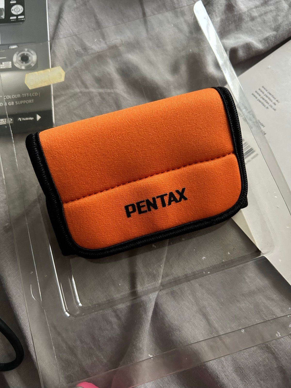Pentax Neoprene Case NC-WS1 voor Optio WS80 - Nieuw Oranje, Overige merken, Hoes, Oranje, Ophalen of Verzenden