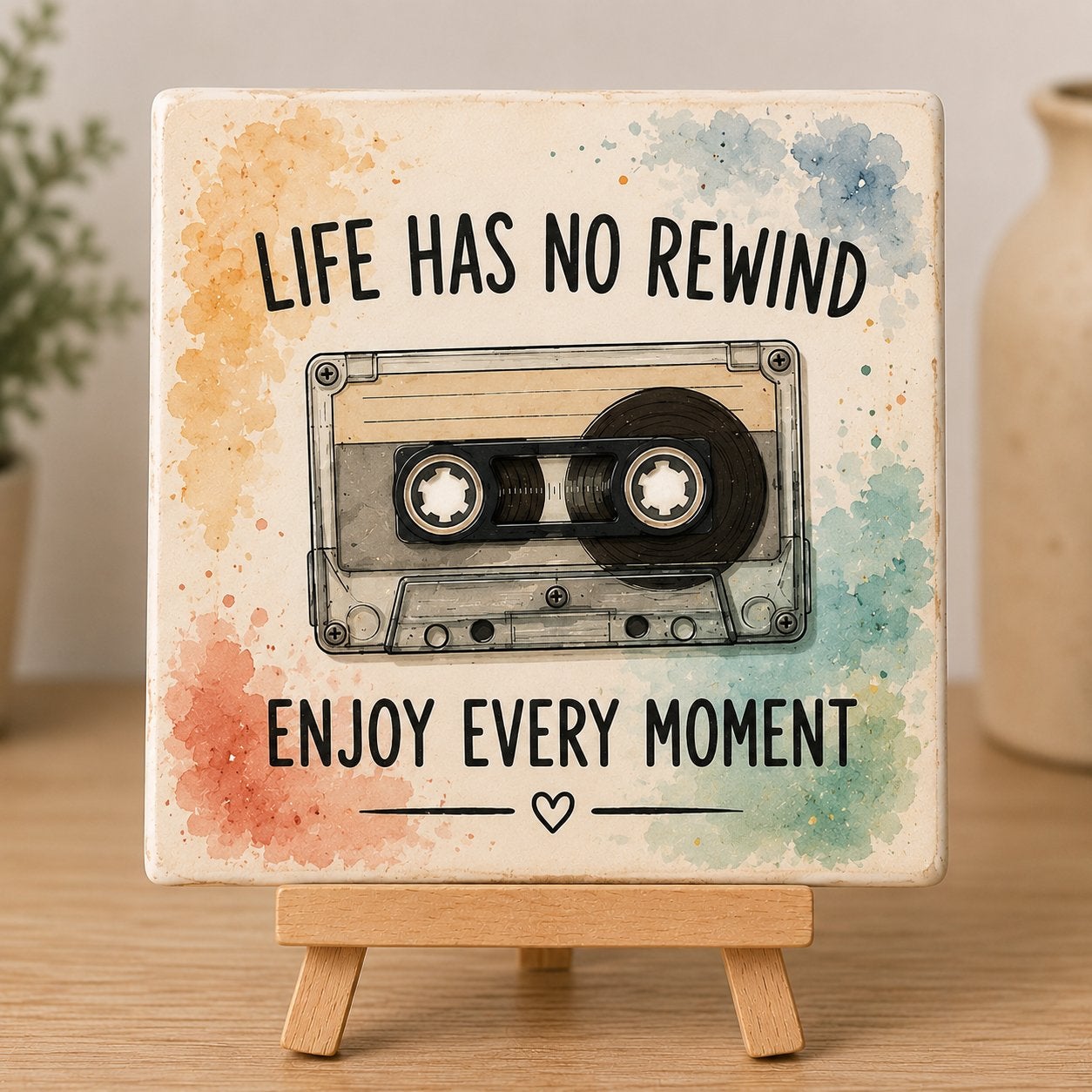 Tegeltje met Cassettebandje en Tekst, Verzenden, Nieuw