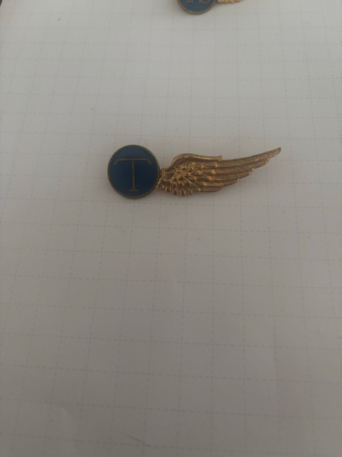 Oud model wing telegrafist MLD, Verzamelen, Ophalen of Verzenden, Gebruikt, Overige onderwerpen, Speldje of Pin
