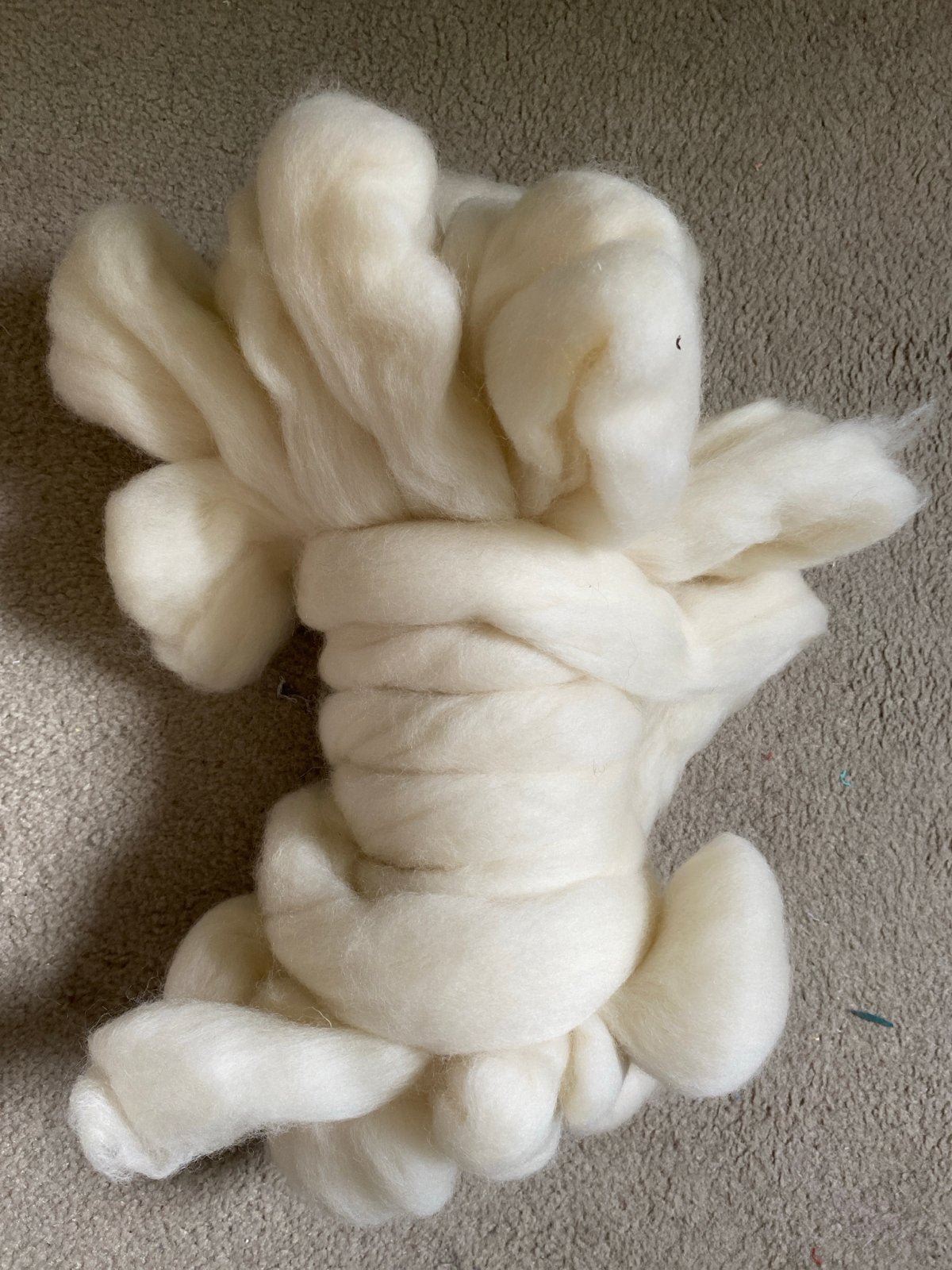 Witte lontwol voor spinnen of vilten, Hobby en Vrije tijd, Breien en Haken, Ophalen of Verzenden, Nieuw, Wol of Garen