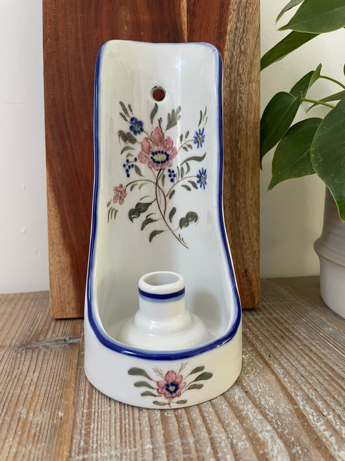 Vintage Portugese Keramieken wandkandelaar, Antiek en Kunst, Ophalen of Verzenden