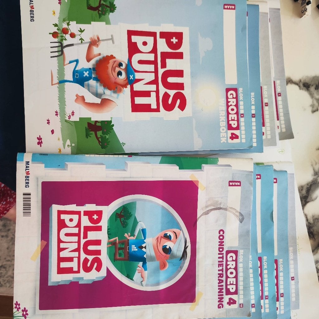 Pluspunt  rekenen werkboeken groep 4  blokken1-10, Ophalen of Verzenden, Zo goed als nieuw, Overige niveaus, Nederlands