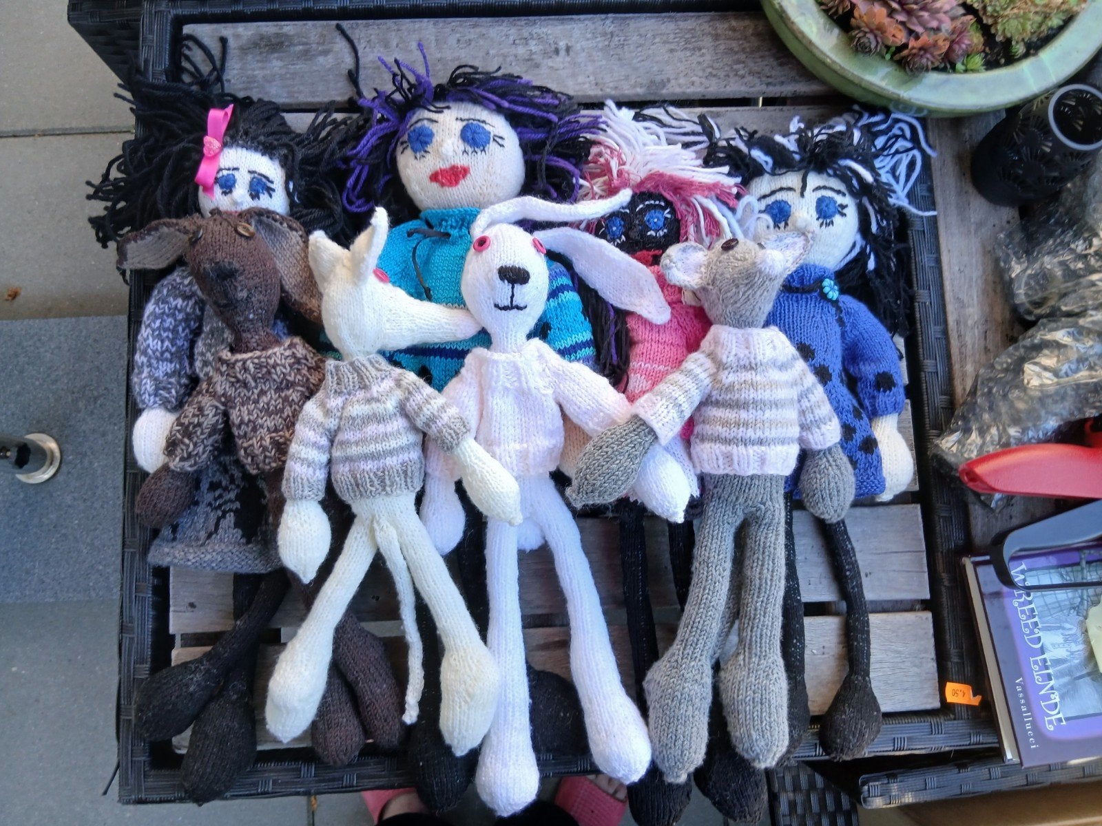 Gebreide poppen,  beestjes en kleertjes., Ophalen of Verzenden, Gebruikt, Overige typen