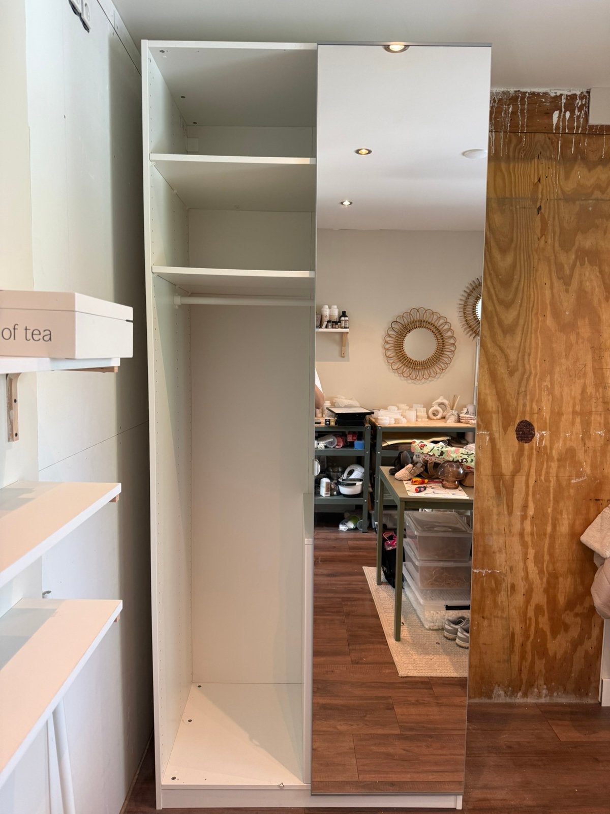 Ikea pax kast 100 cm inclusief 1 spiegeldeur, Ophalen, 200 cm of meer, 50 tot 100 cm, Zo goed als nieuw