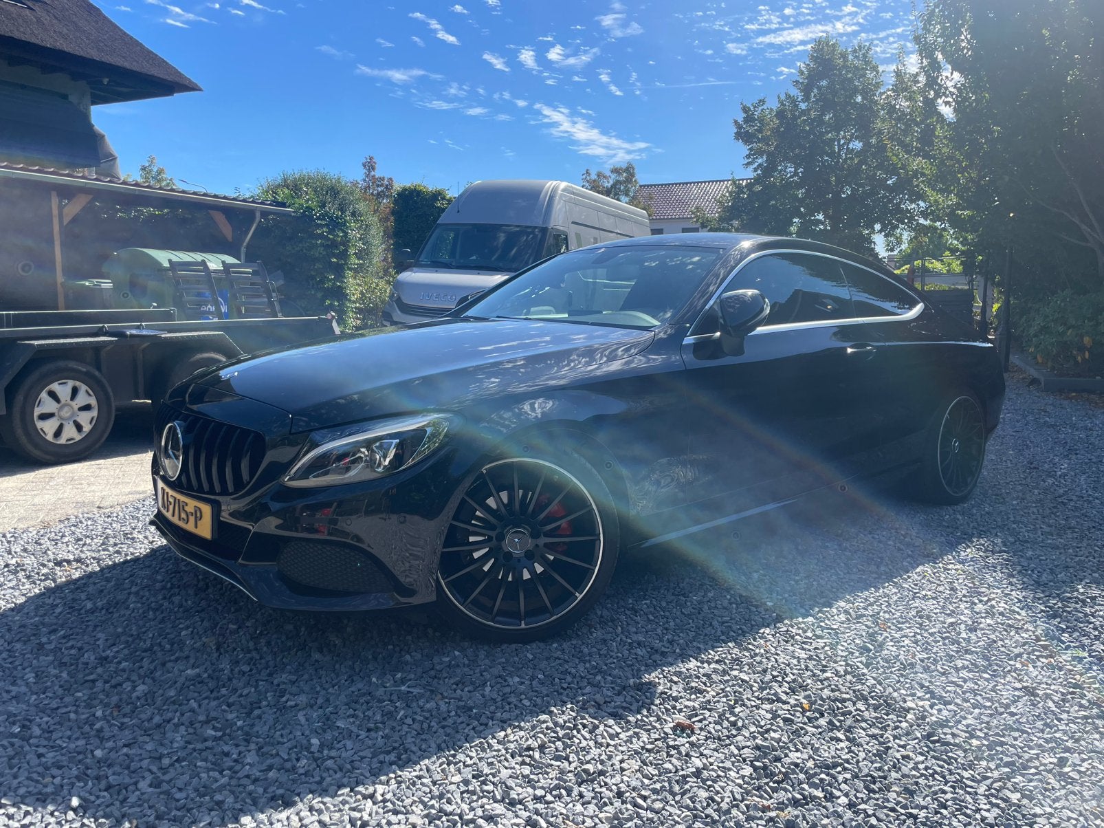 Mercedes-Benz C-Klasse C180 Coupe 2015, Auto's, Automaat, Achterwielaandrijving, 1800 kg, Zwart
