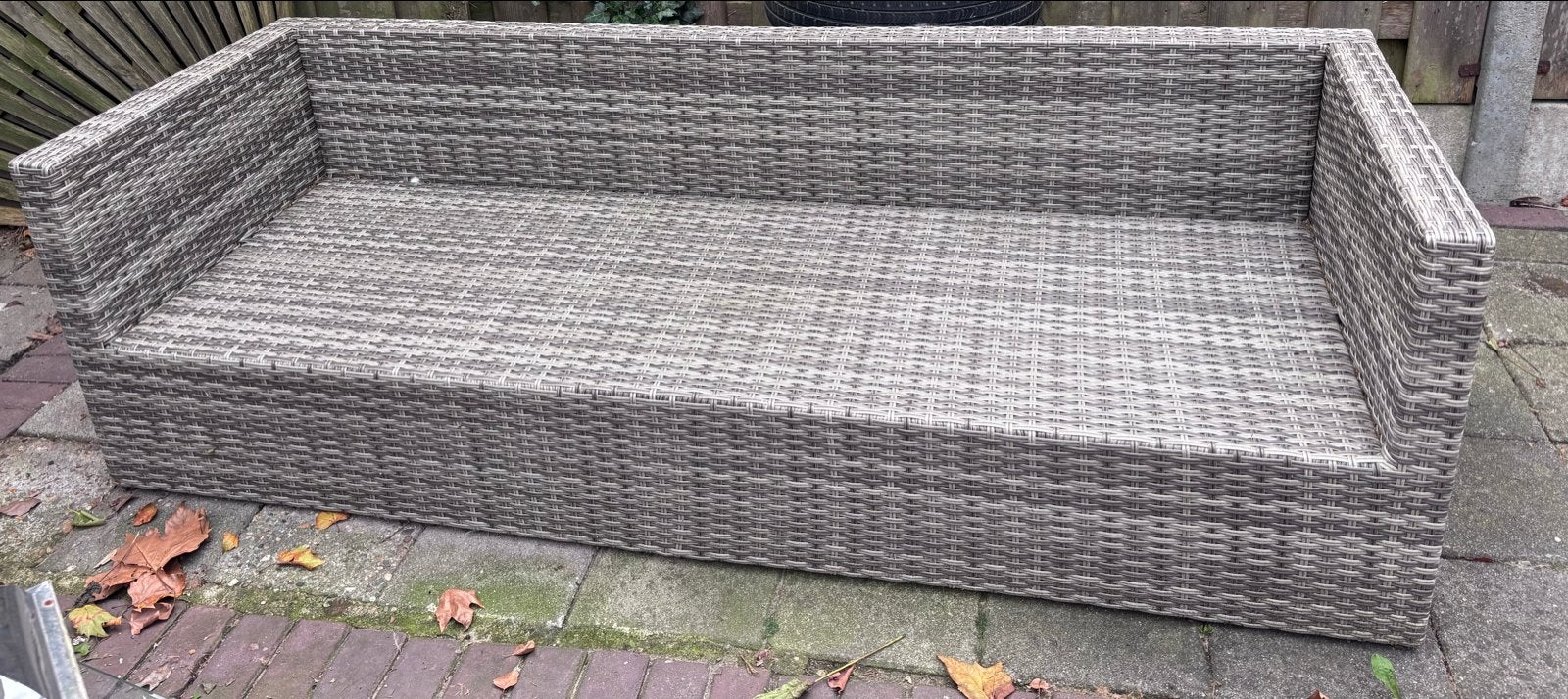 loungeset - 2-zitsbank en hoekbank, Tuin en Terras, Tuinsets en Loungesets, Ophalen, Gebruikt, Bank, 6 zitplaatsen
