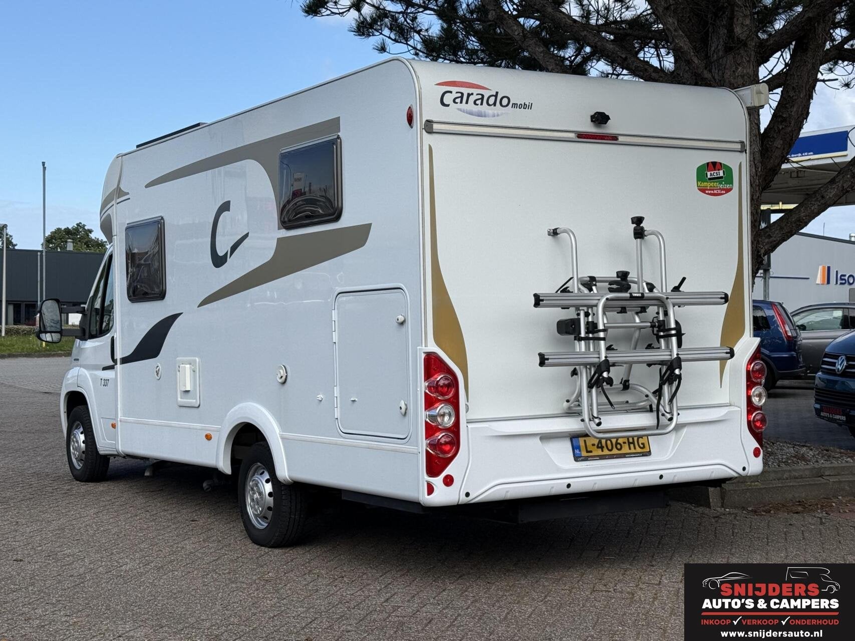 Hymer Capron T 337 elek fietsendrager,enkele bedden, Caravans en Kamperen, Campers, 6 tot 7 meter, Bedrijf, Half-integraal, Carado