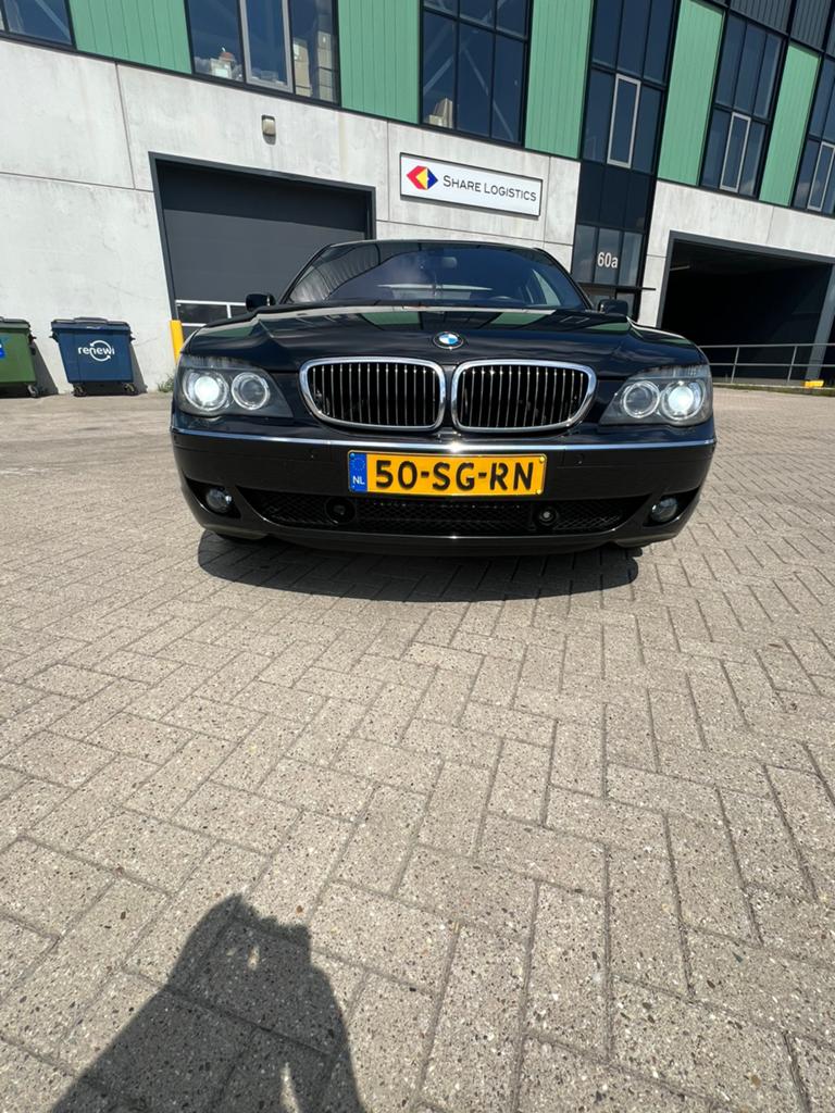 BMW 7-Serie 4.8 I 750 AUT 2006 Zwart, Auto's, Automaat, Achterwielaandrijving, 8 cilinders, 1885 kg