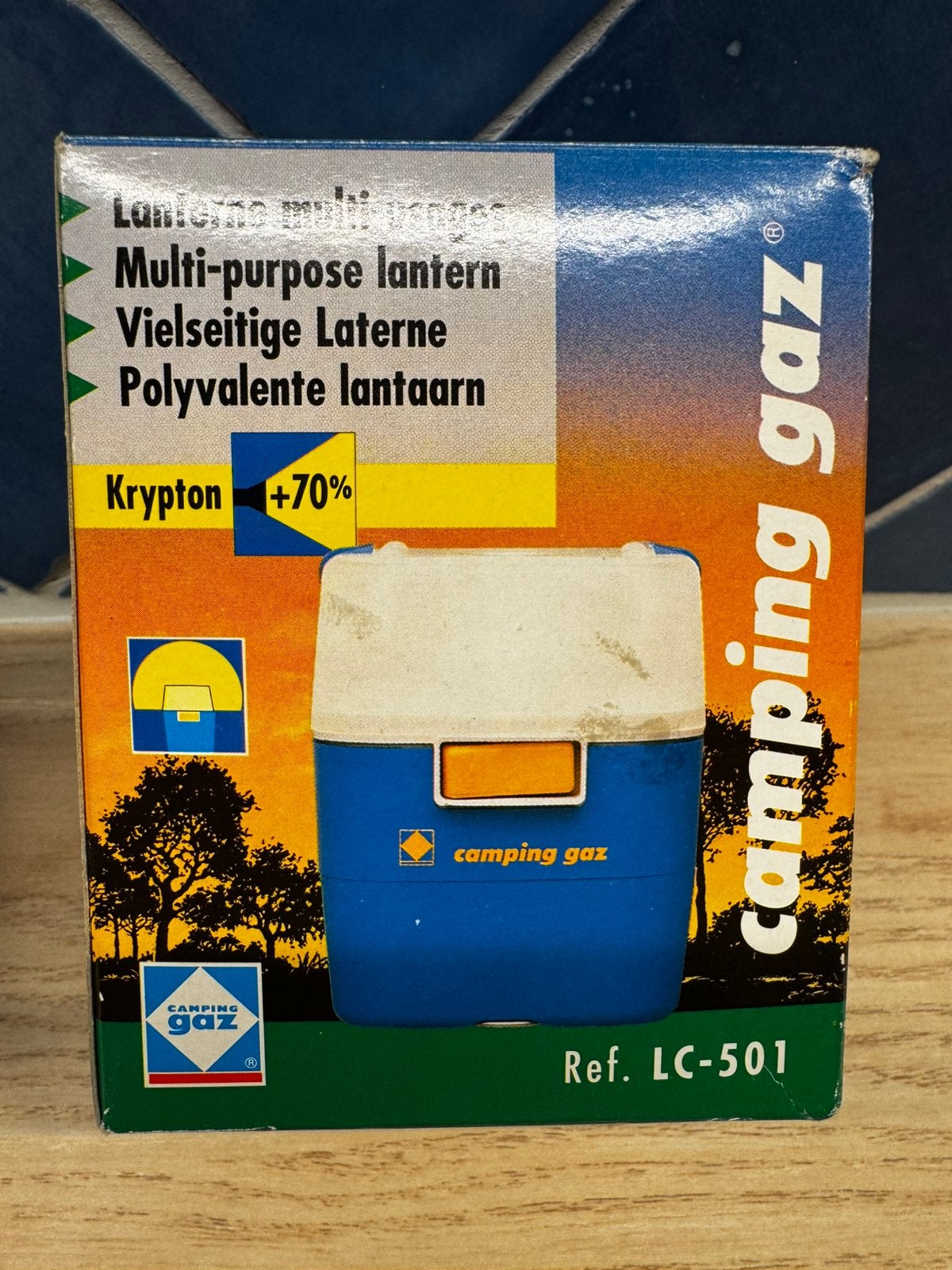 Retro Camping lamp/lantaarn, Ophalen of Verzenden, Zo goed als nieuw
