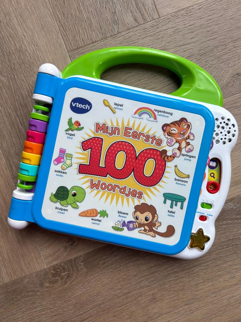 VTech Mijn Eerste 100 Woordjes Boek - Interactief Speelgoed, Kinderen en Baby's, Speelgoed | Vtech, Ophalen of Verzenden, Zo goed als nieuw