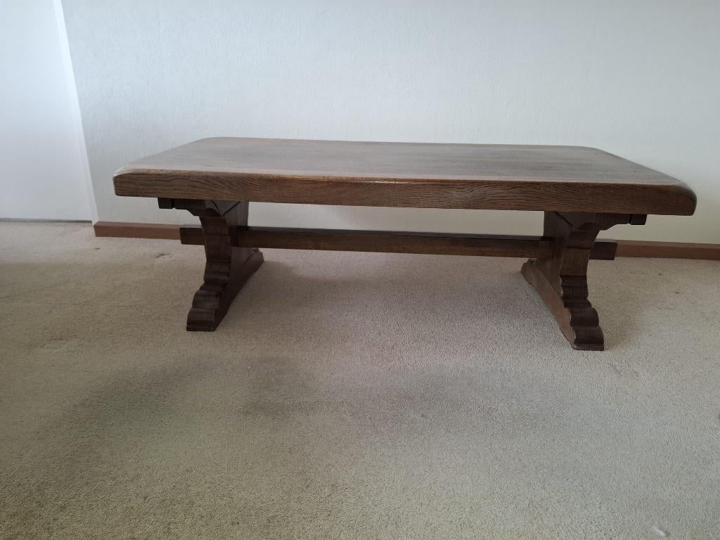 Eikenhouten Salontafel, Ophalen, Gebruikt, 100 tot 150 cm, Eikenhout
