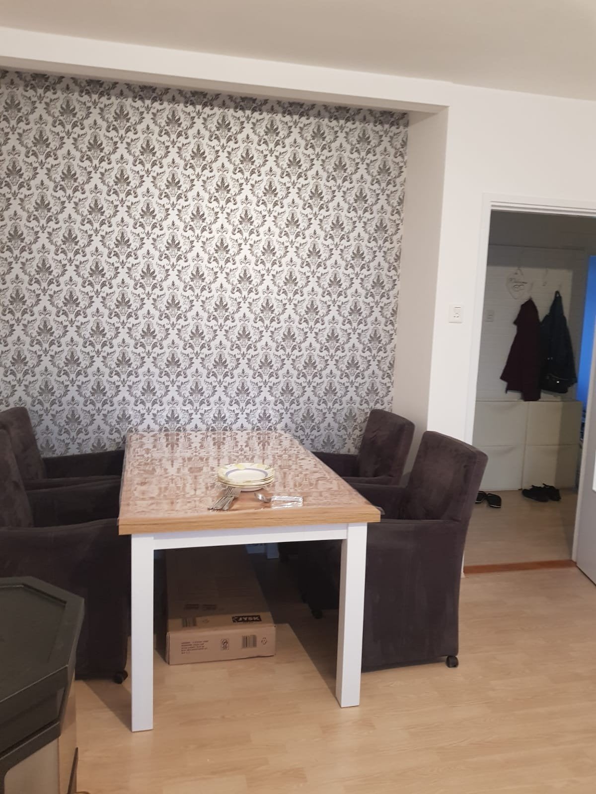 woonkamer inrichting inrichten set setje eet tafel eettafel, Huizen en Kamers
