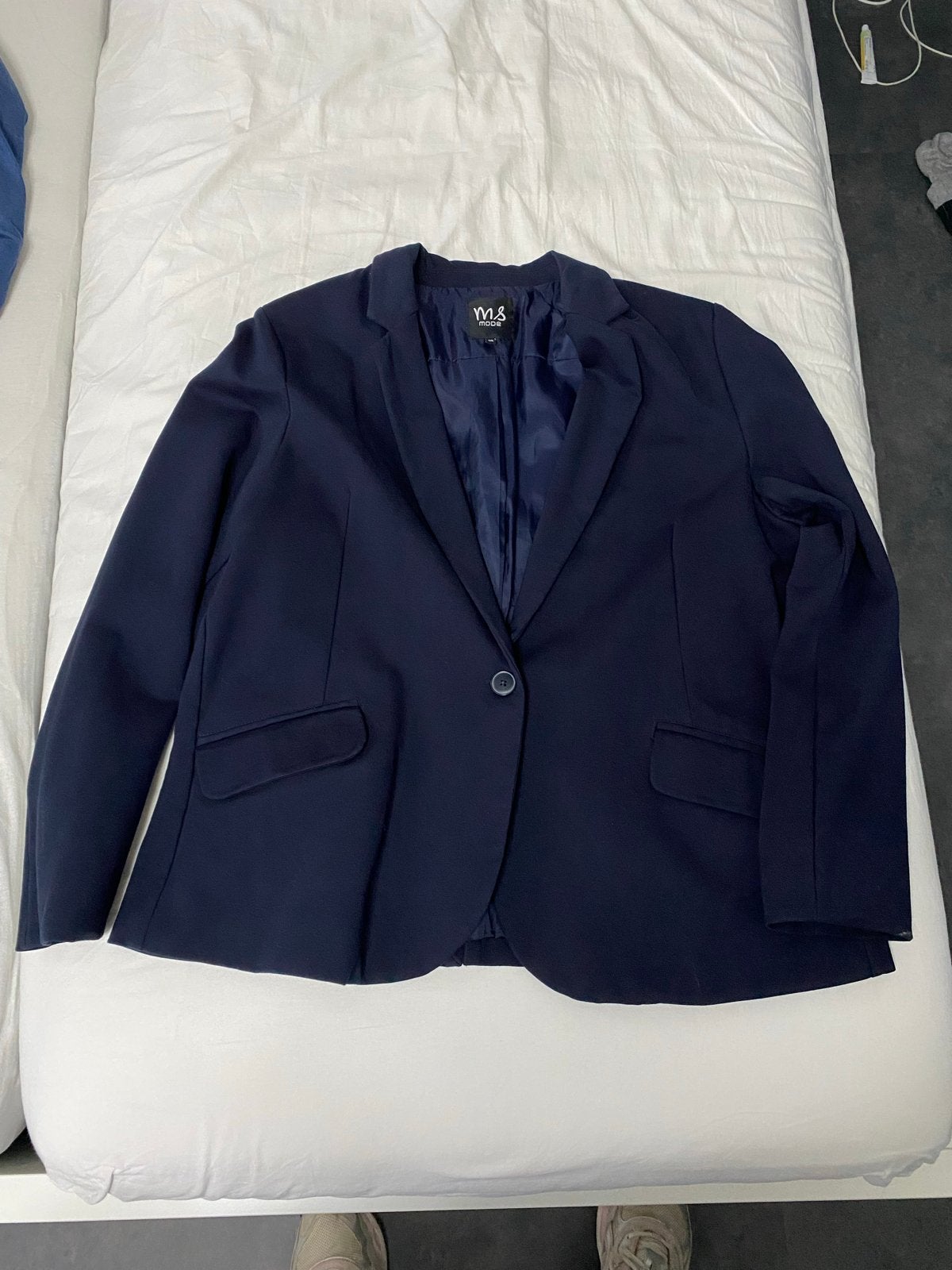 Donkerblauw Jasje MS Mode Maat 50, Kleding | Dames, Blauw, Maat 46/48 (XL) of groter, Ophalen of Verzenden, Zo goed als nieuw