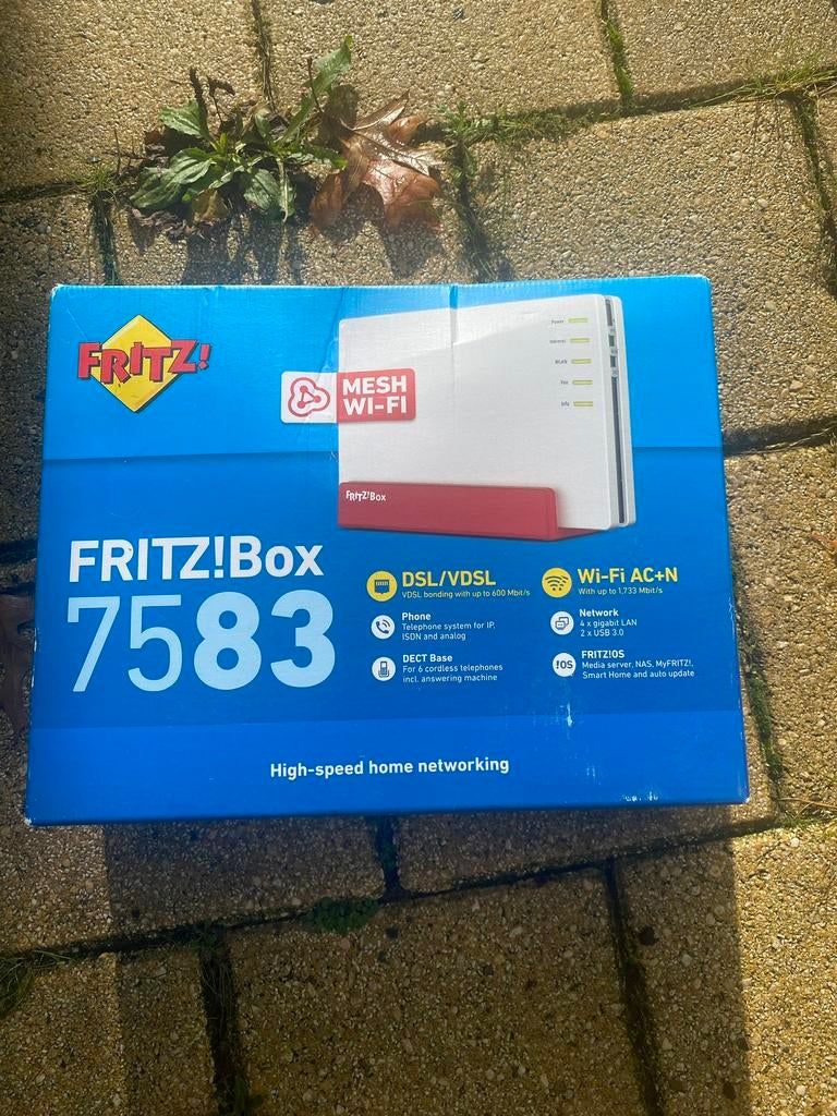 Fritzbox 7583 nieuw ongeopend in doos, Computers en Software, Routers en Modems, Ophalen of Verzenden, Nieuw, Router met modem