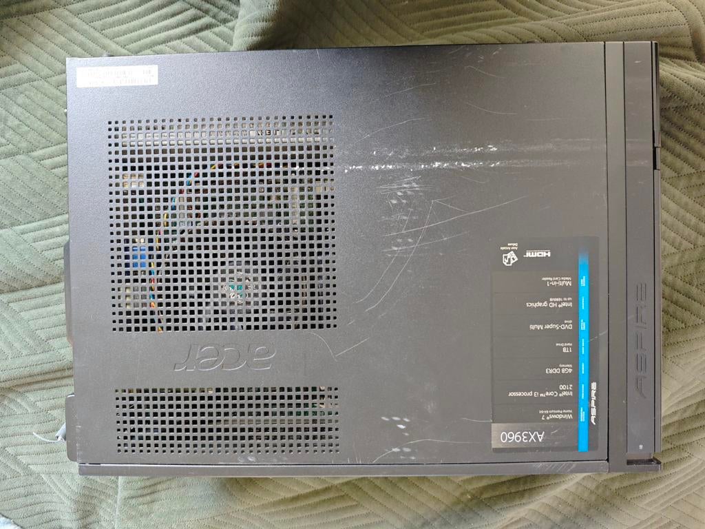 Acer Aspire AX3960 Desktop PC - Intel Core i3, 1TB HDD, Computers en Software, Desktop Pc's, Gebruikt, 2 tot 3 Ghz, HDD, Minder dan 4 GB