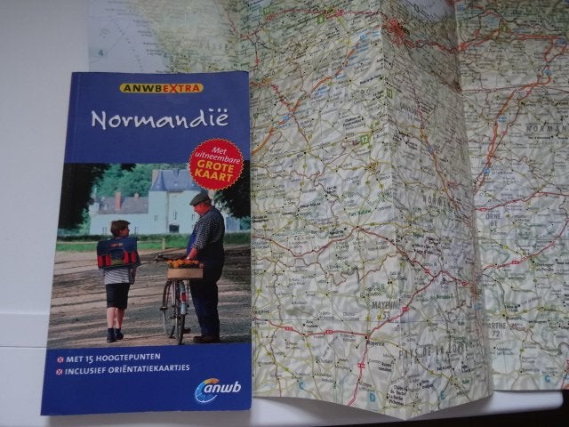 Normandie ; anwb extra reisgids + de wegenkaart, Europa, Ophalen of Verzenden, Zo goed als nieuw, Reisgids of -boek