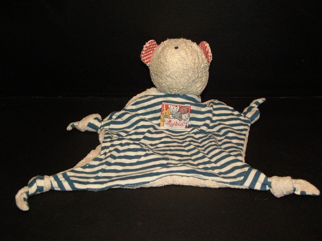 SIGIKID BEER KNUFFELDOEK KRULLENDE BADSTOF WIT MET, Ophalen of Verzenden, Nieuw, Overige typen