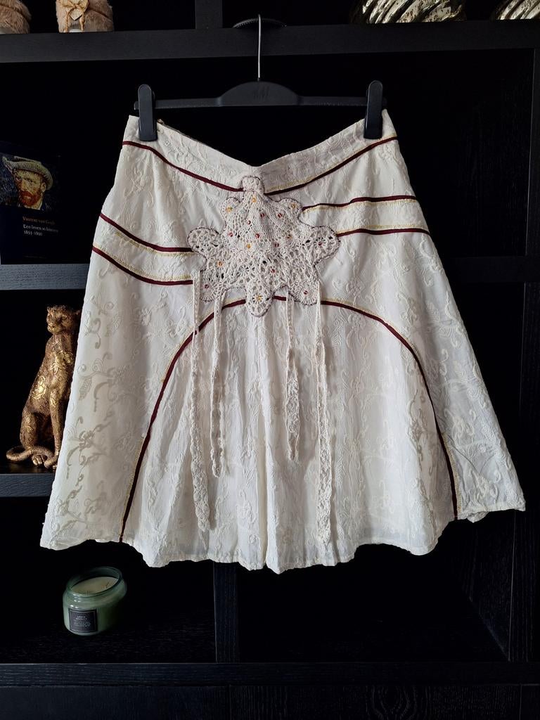 Didi vintage boho rok  creme XL 40 42, Beige, Maat 42/44 (L), Nieuw, Didi