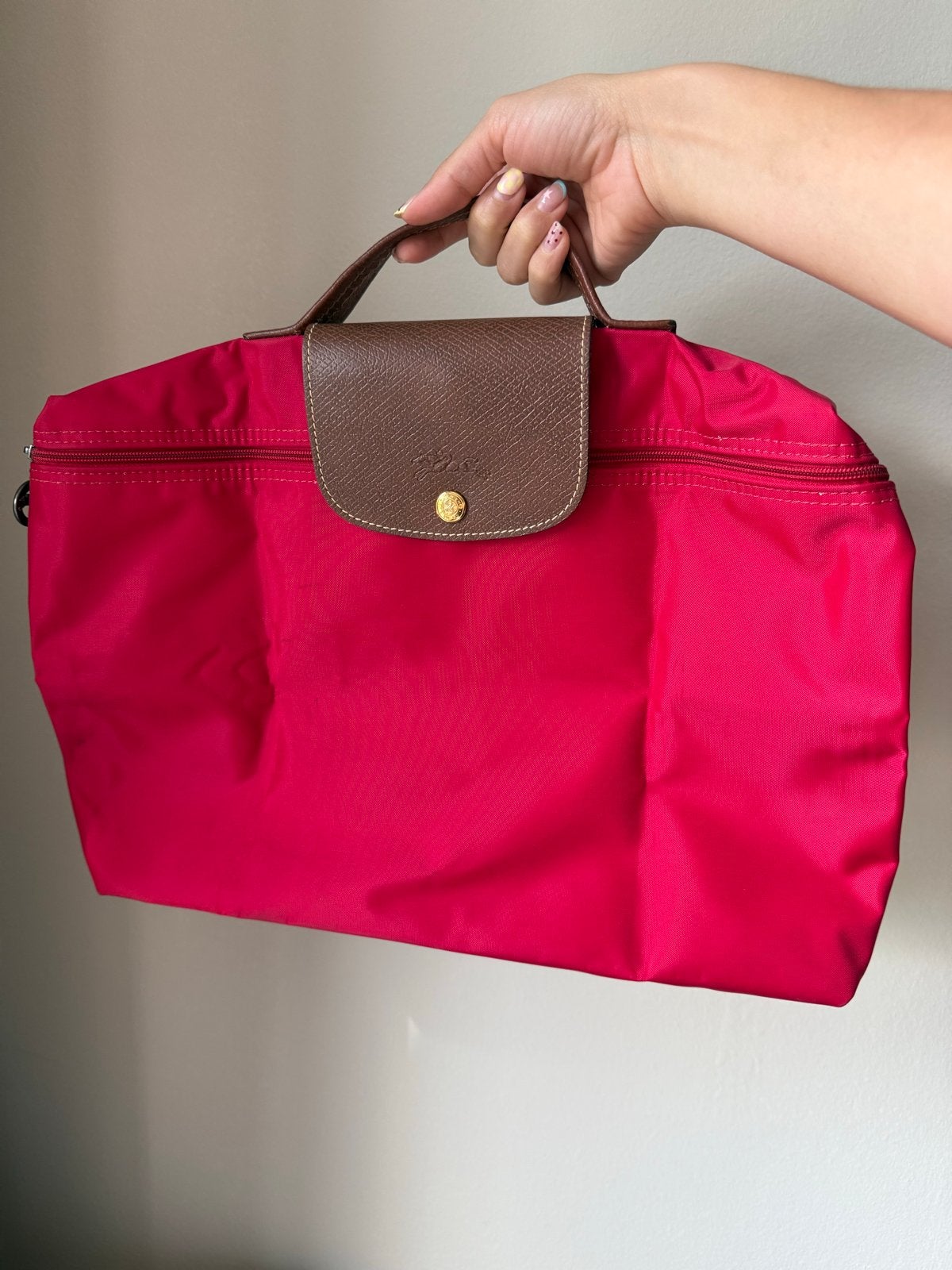 Longchamp Le Pliage laptoptas - Zeer goede staat, Sieraden, Tassen en Uiterlijk, Ophalen of Verzenden, Zo goed als nieuw, Rood