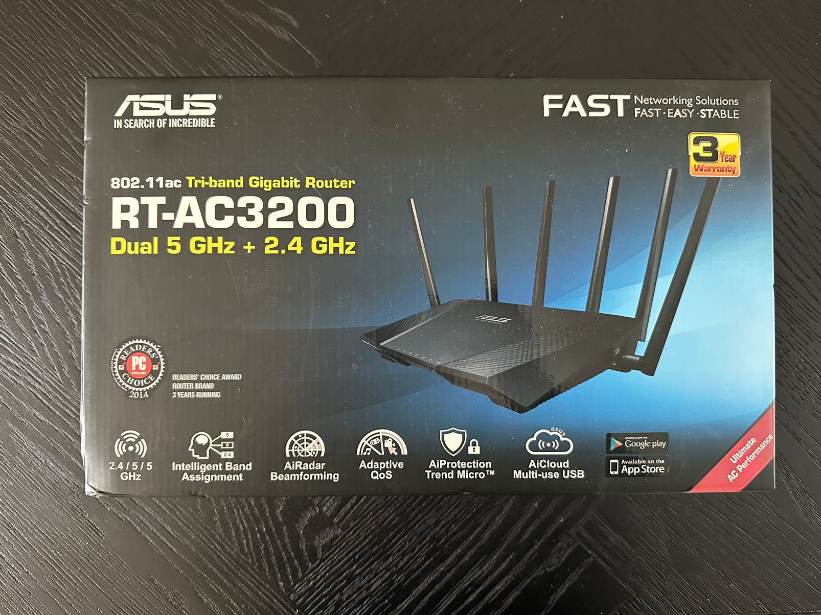 Asus RT-AC3200 wifi router, Computers en Software, Routers en Modems, Ophalen of Verzenden, Zo goed als nieuw