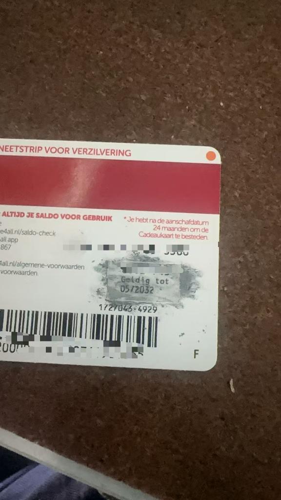 30 euros cadeaukaart, valid until 05/2032, Eén persoon, Cadeaubon