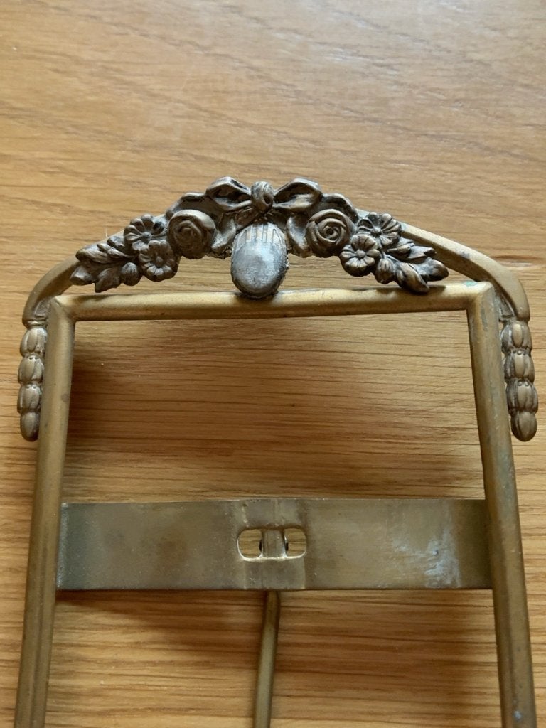 Antiek messing fotolijstje strik rozen Louis XVI stijl, Verzenden