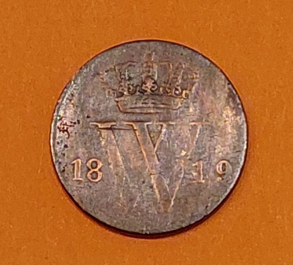 1/2 cent 1819 Nederland, Ophalen of Verzenden, Koning Willem I, 1 cent, Losse munt